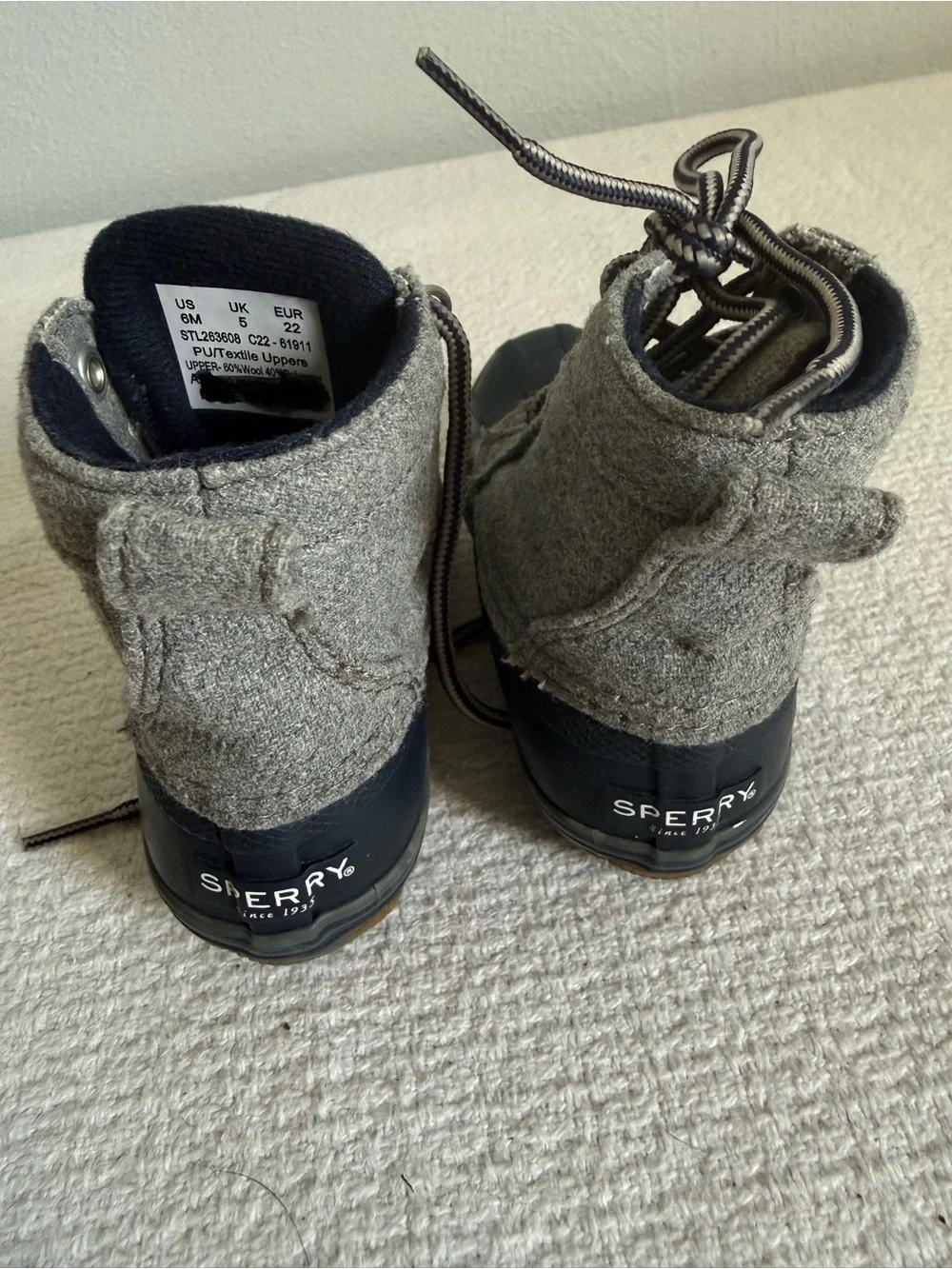 Sperry Kids Navy & Gray Waterproof Duck Boots